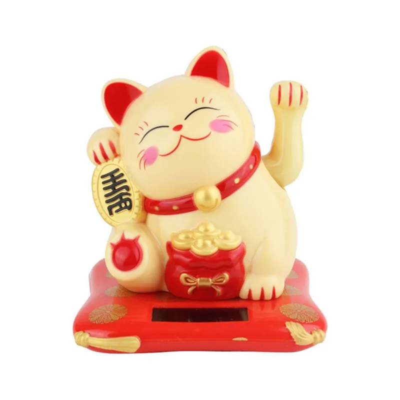 Maneki Neko Бытовая на солнечных батареях развевающаяся рука Фортуна кошка манит