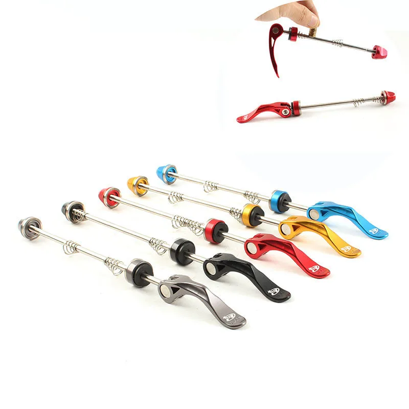 

1Pair Stainless Steel Bicycle Wheel Skewer Road Bike MTB Quick Release Axle Bolt Front Skewer Rear Skewer