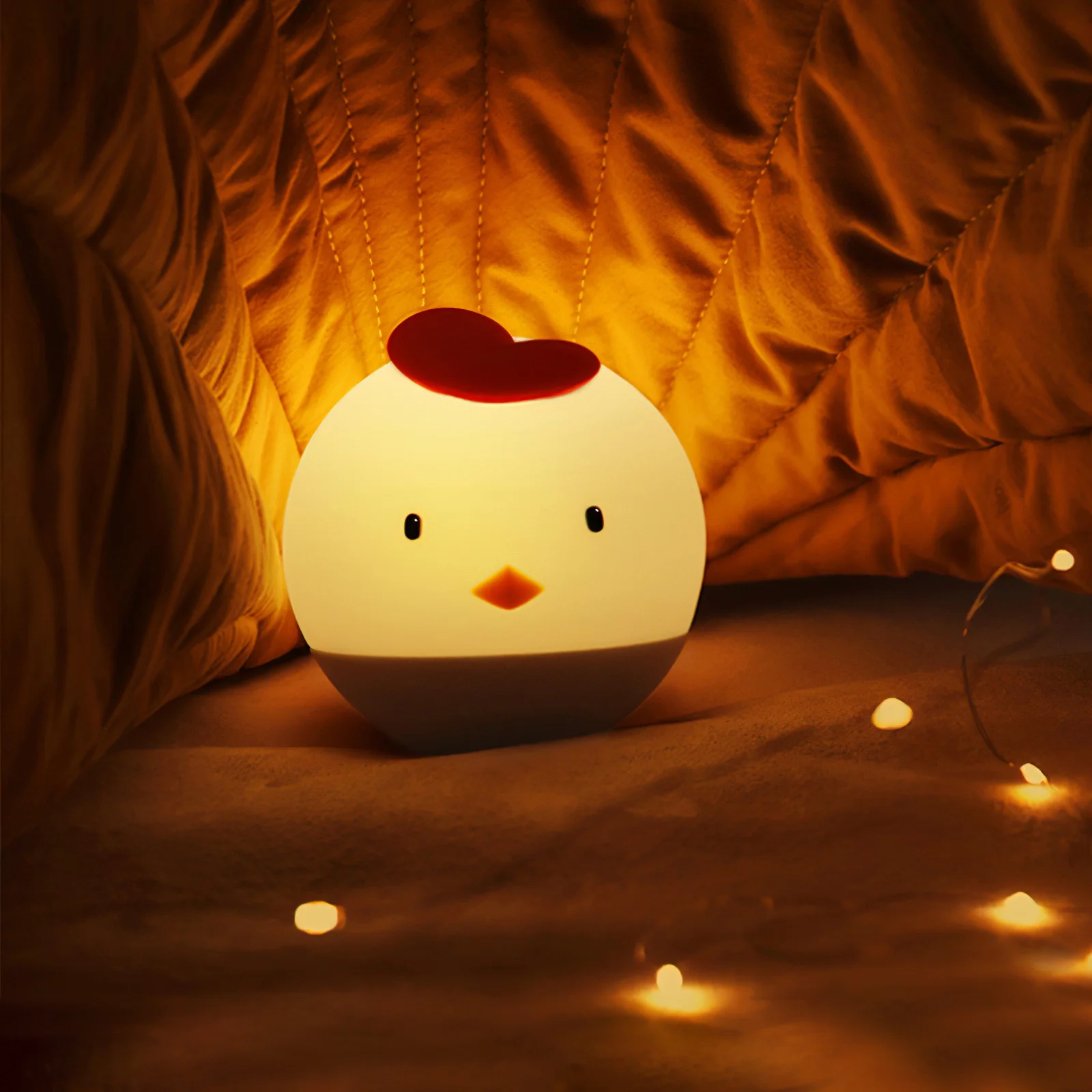 

Cartoon Chick Light Cute USB Charging Pat Light Touch Control Switch Light LED Atmosphere Table Lamp with Multiple Lights Modes