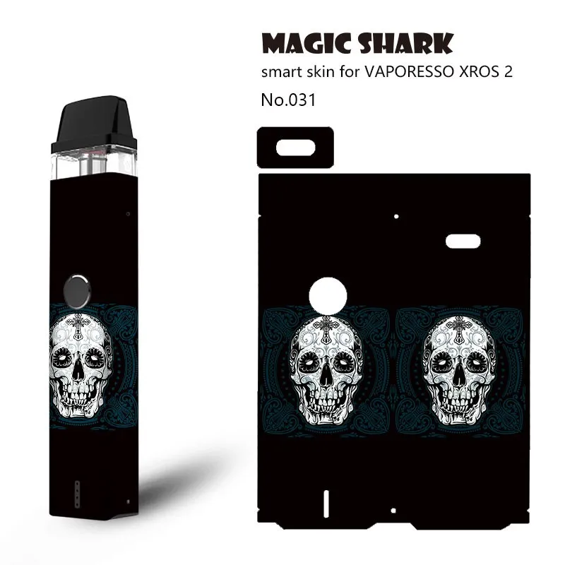 Magic Shark Hot Sale Wood Skull Evil Leaf Anime Flower Cat 3M Wrap Film Skin Sticker Case for Vaporesso Xros2 Xros II | Мобильные