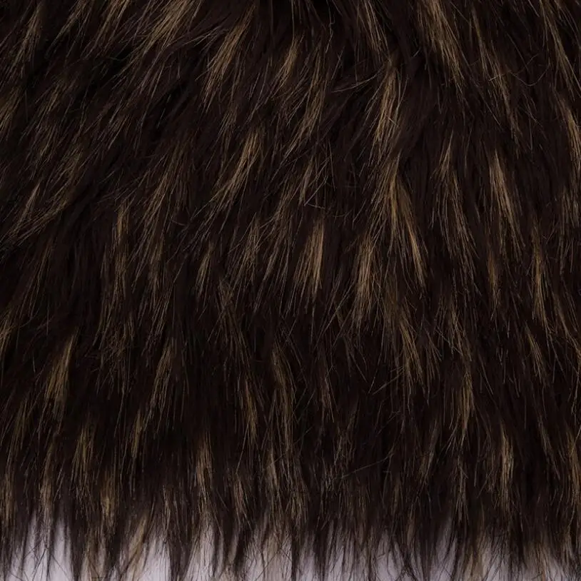 5 см длинный ворс искусственный мех жаккард плюш Ткань Топ окрашенный меланжевый