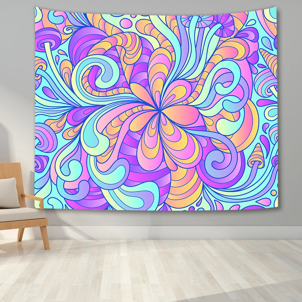 Психоделические гобелены милые животные Олень настенный покрывало домашний