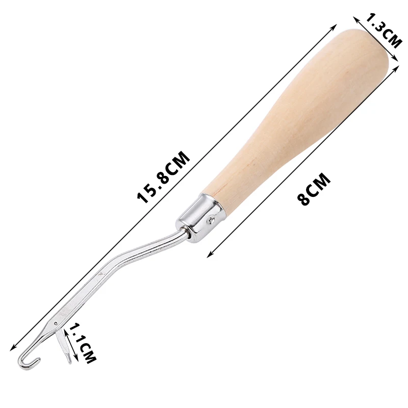 1 шт. практичная деревянная ручка для вязания крючком игла защелка крюк съемник