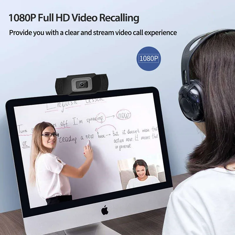 

Webcam 1080P Full HD Web Camera Built-In Microphone USB Plug Web Cam For PC Computer Mac Laptop Desktop YouTube Skype