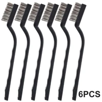 6pcs clening wire brushes stainless steel diy paint rust remover removal cleaning polishing detail metal brushes