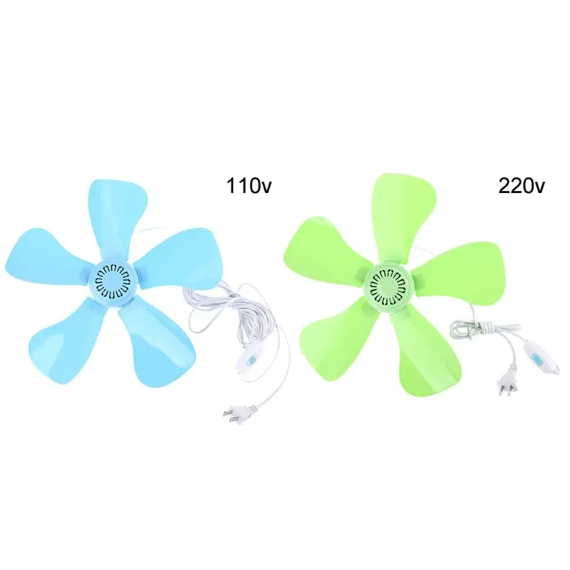 

AC 110V 220V 5 Leaves 12.5inch Silent Household Dormitory Bed Hanging Fan Switch Ceiling Fan Energy Saving Cooling Fan