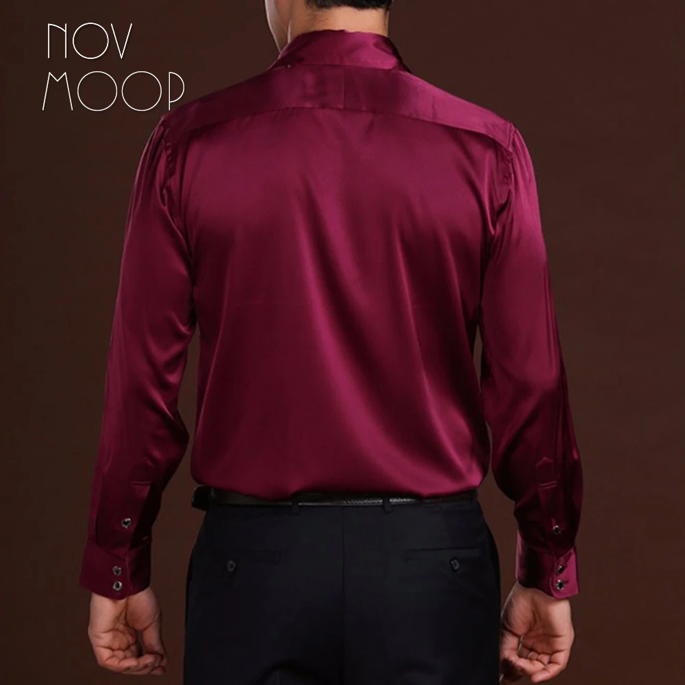 Американский стиль 3 цвета однотонная деловая шелковая рубашка мужские рубашки