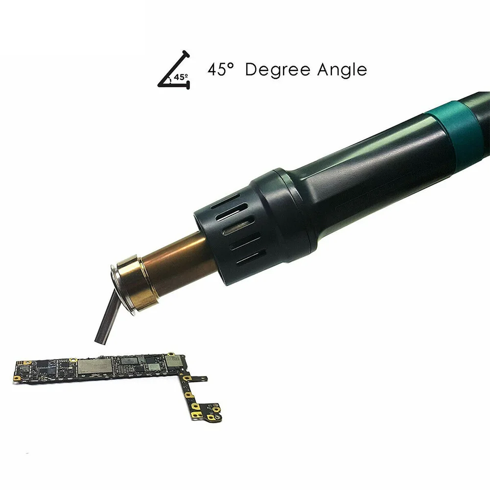

45 Bent Curved Angle Nozzle For QUICK 861DW Heat Hot Air Soldering Station Heat Gun Nozzle Replacement Tips