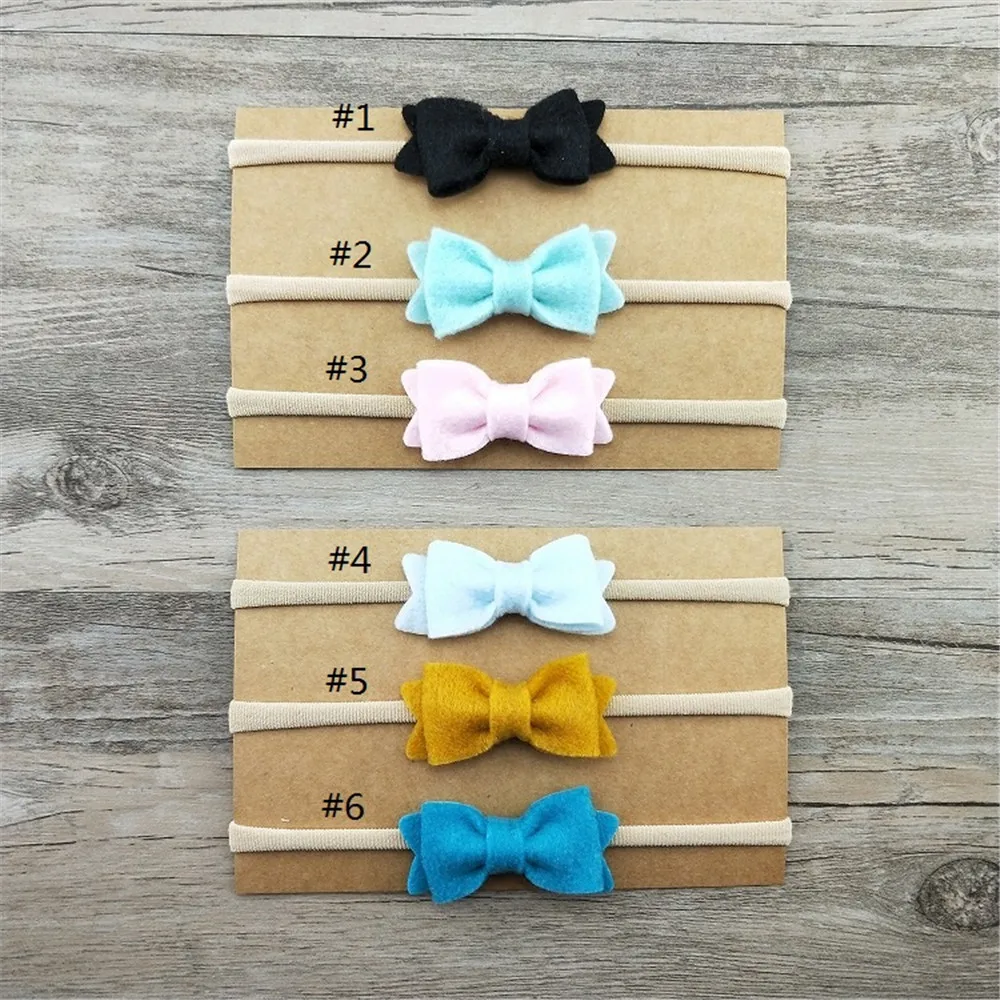 6 шт. однотонные нетканые повязки на голову с бантом | Аксессуары для одежды