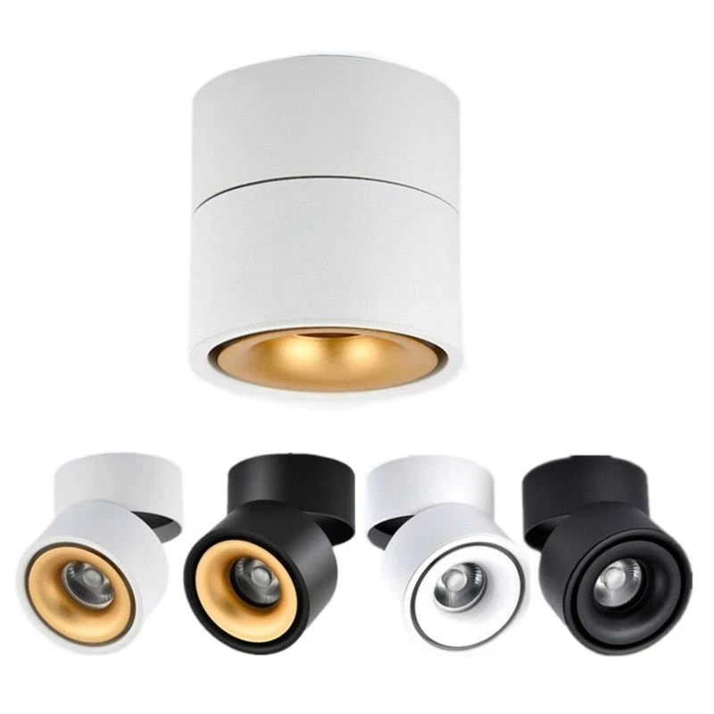 

Dimmable COB LED Downlights Surface Mounted LED Ceiling Lamps 7W/10W/15W/18W Foldable And 360° Rotatable Background Spot lights