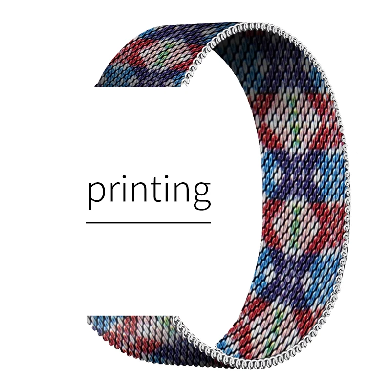 Ремешок Миланская петля для наручных часов металлический браслет с принтом Series 6