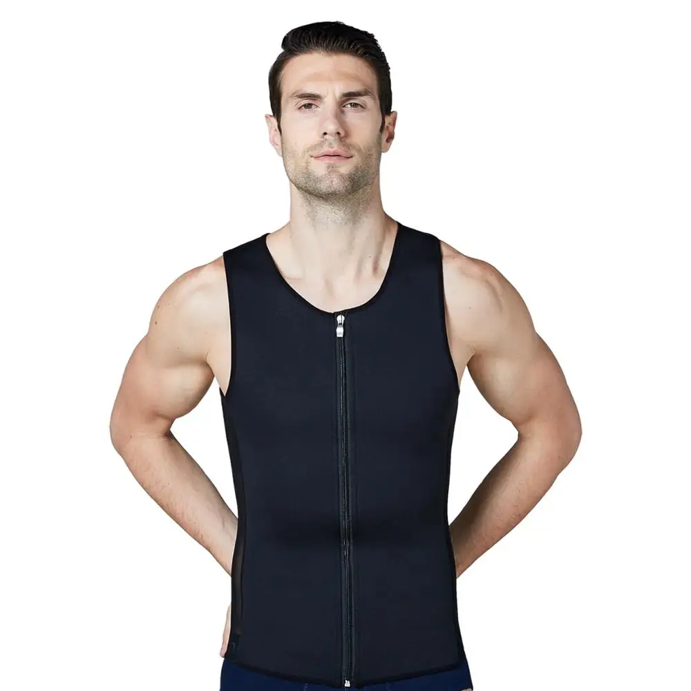 

Mens Chest Compression Shirt Gynecomastia Vest Slimming Shirt Body Shaper Tank Top Front Zipper Corset for Man Shapewear MS030