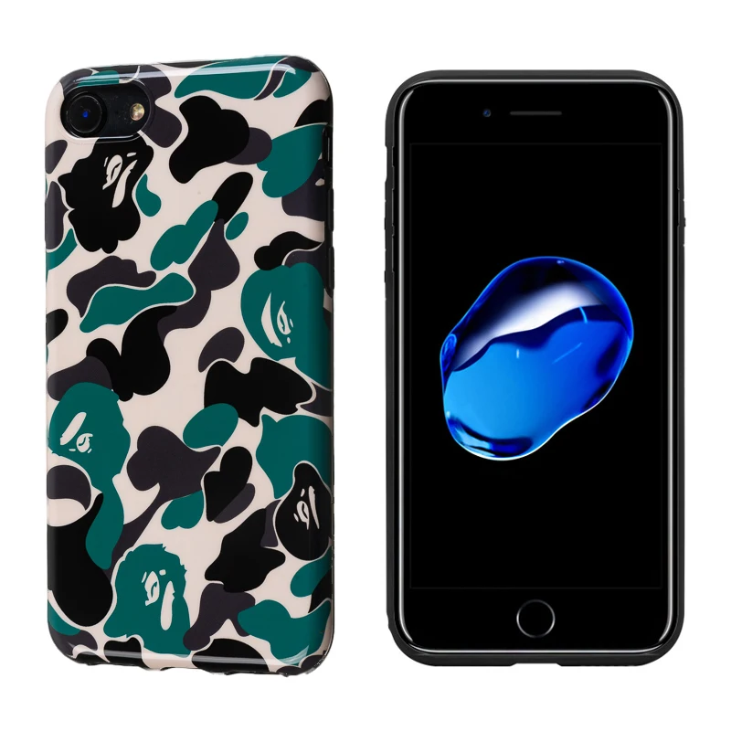 Роскошный Глянцевый IMD Мягкий силиконовый чехол для Apple iPhone 7 8 Plus X 10 XS Max XR 6S 6 Чехол