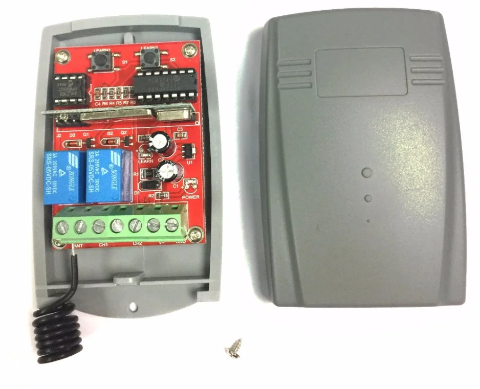 

For DC12V/24V Universal Receiver Compatible with AT-4 AN-MOTORS Fixed code Garage door Remote Control 433.92MHz transmitter