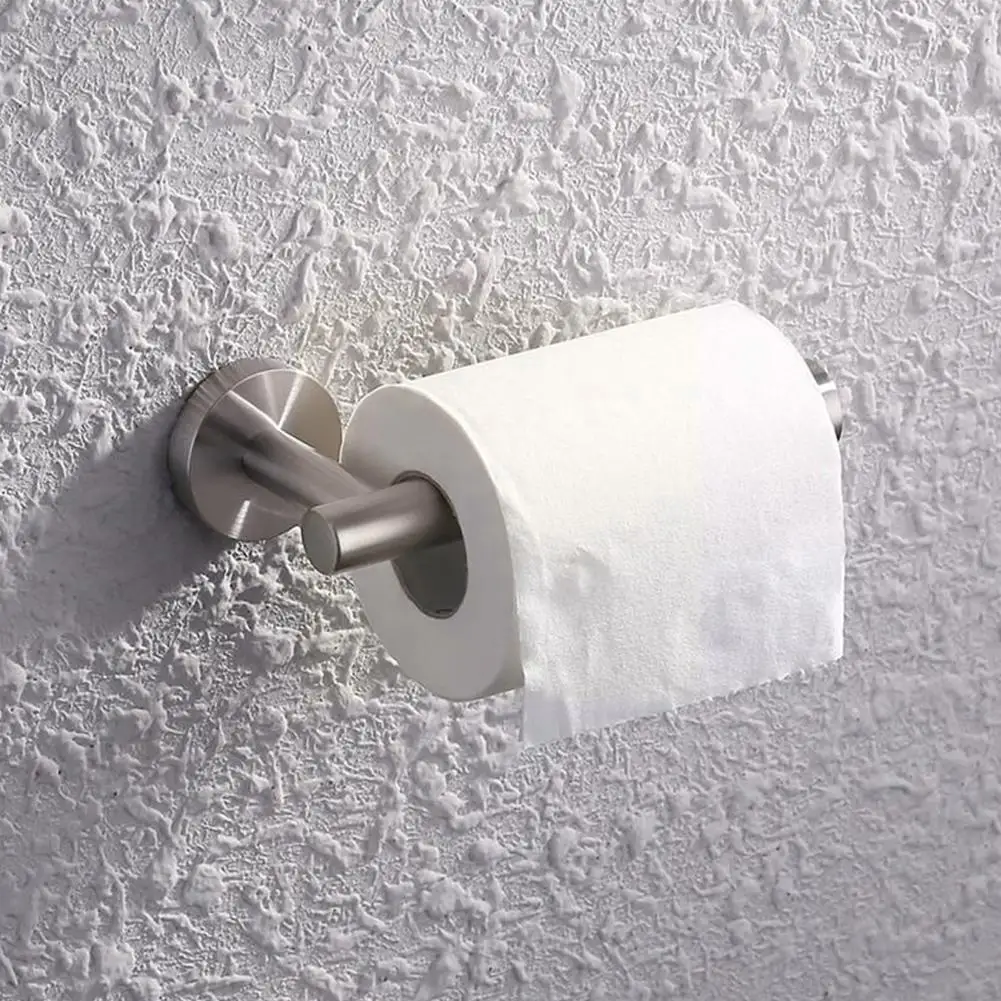 

Bathroom Toilet Paper Holder 304 Steel Rustproof Toilet Holder Mount Roll Wall Dispenser Rack O4f8