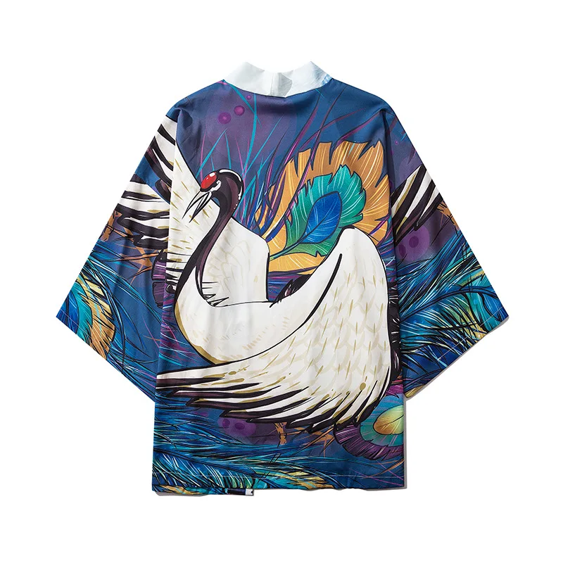 

Kimono cardigan men Japanese obi male yukata men's haori Japanese samurai clothing traditional Japanese clothing