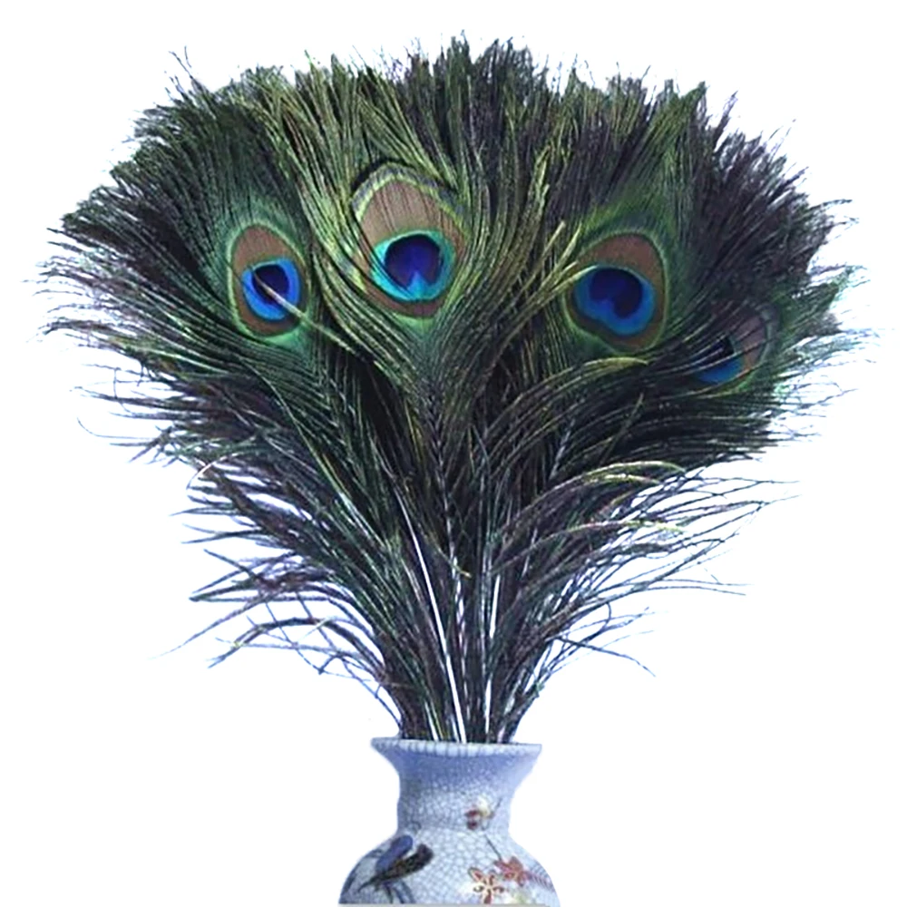 

Samba 10Pcs/Lot Natural Peacock Feathers 25-30cm,Wholesale Sale Bulk Cheap Household DIY Wedding Decoration Jewelry Making 22