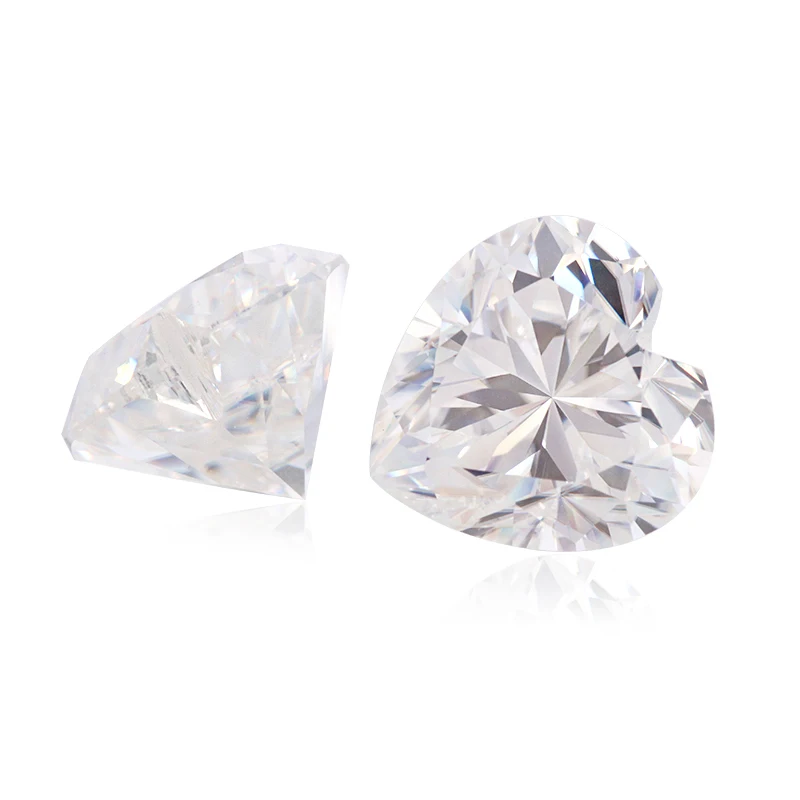 Заводские ювелирные изделия мосанит сердце вырез 5 карат D Цвет VVS 11 мм для