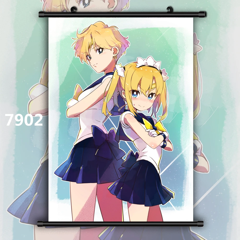 7902 Сейлор Мун Кристалл Chibiusa Kaiou Michiru Рей Хино Луна Tsukino Usagi Tenou Haruka Аниме Манга плакат в рулоне - Цвет: 7902
