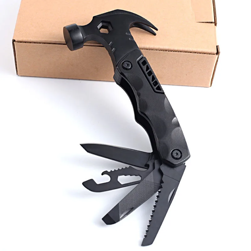 Нож пилы молоток отвертка Аллен ключ штопор напильник 10 в 1 Функция спасательный