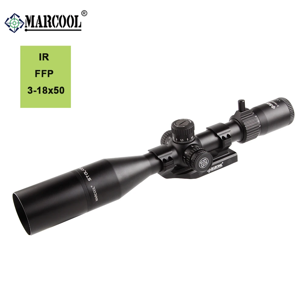 Охотничий оптический прицел Marcool HD 3-18x50 тактический с красной подсветкой большим