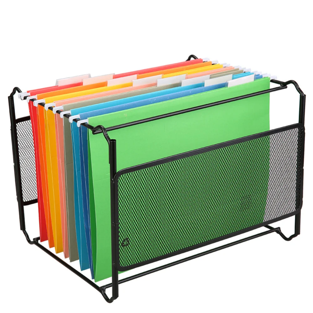 

8Pcs Suspension File Folder Hanging File Holder Paper Wear-resistant Frame Documents Organizer Desktop Office Supplies(Mixed)