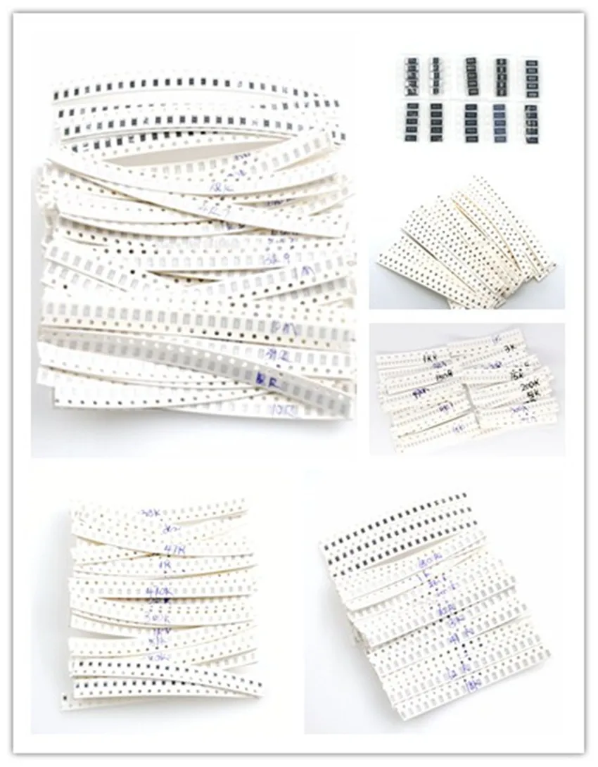 Комплект резисторов SMD 1206 0402 0603 1R 1MR 0R 10MR 0805 сопротивление сплава 5% 2512 новый чип