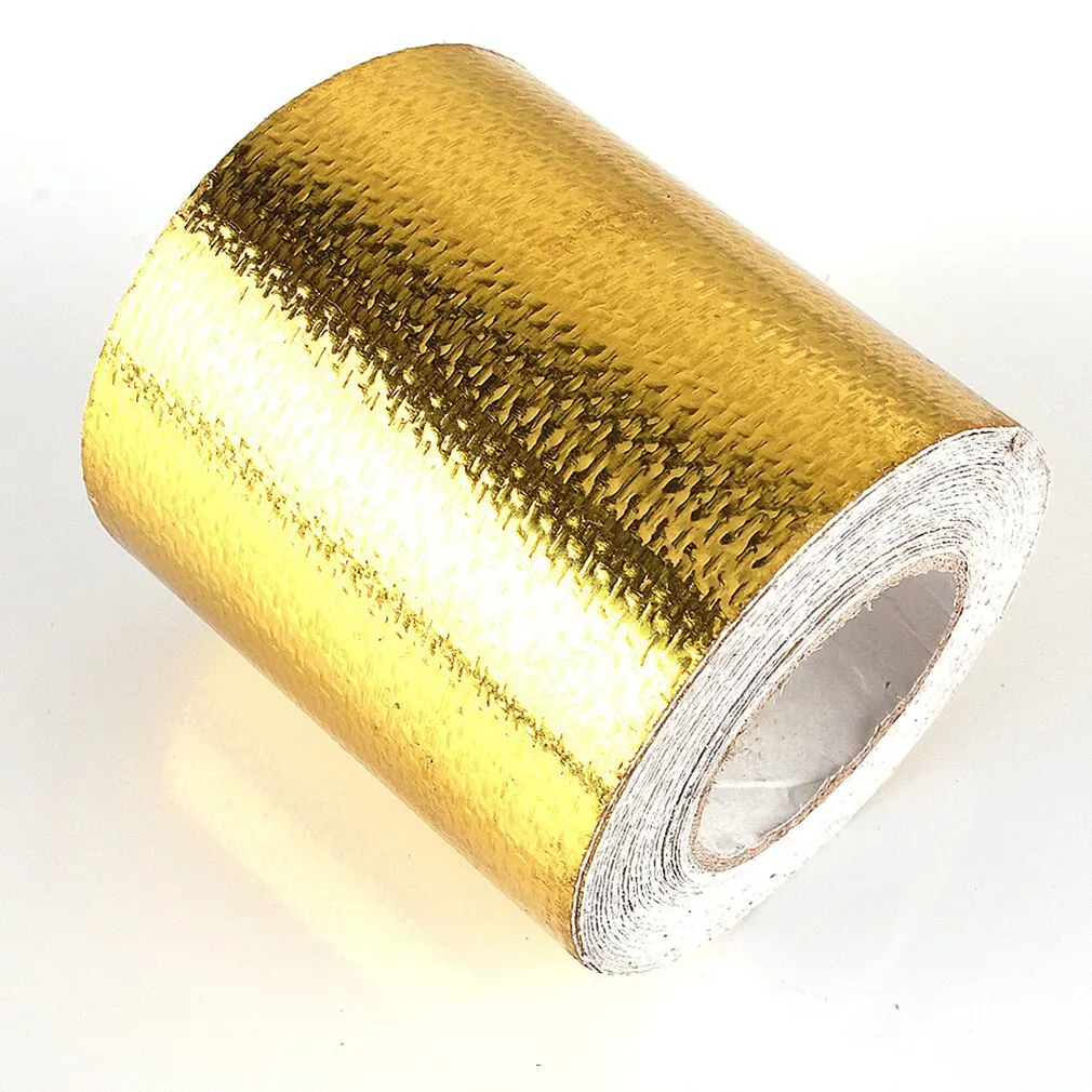 

Car Aluminum Foil Tape Soundproof Heat Shield Reflective Self Adhesive Engine Air Intake Insulation Shield Accessories
