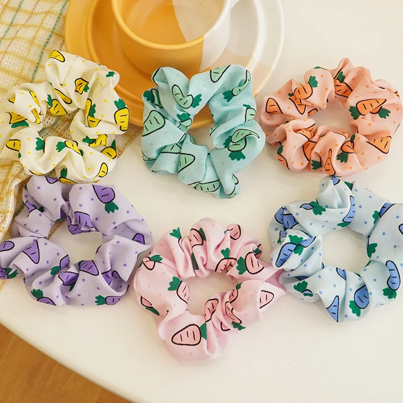 

Модные эластичные повязки для волос для женщин, милые резинки для конского хвоста, резинка карамельных цветов, резинка для волос, аксессуар...