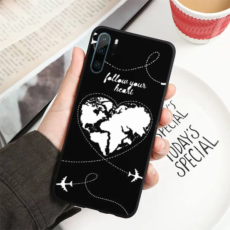 

Travel World Map Phone Case For Huawei NOVA 2 2i 2s 3i 4 4e 5 plus P10 lite 20 P20 pro honor10