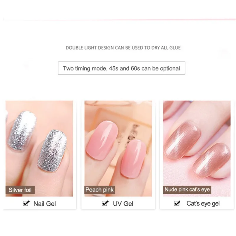 Мини 6 Вт УФ светодиодная лампа для ногтей Складная портативная ногтевой