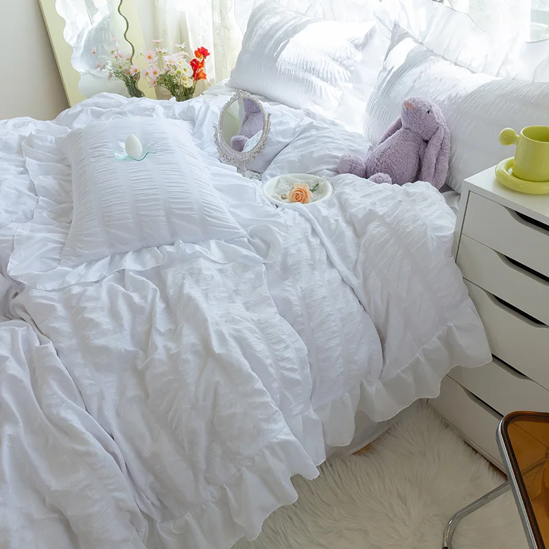 

luxury Pinch Pleat bedding comforter bedding sets bed linen duvet cover set Pillowcases bedding queen king size bedclothes