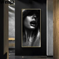 scandinavian oil painting poster black sexy beauty on canvas abstract prints living room home decoration painting art wall