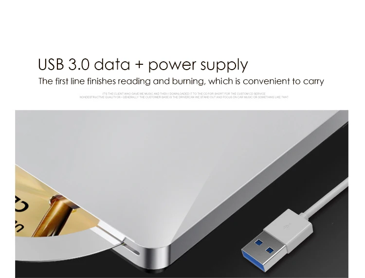 USB3.0 Внешний Оптический привод слот-загрузка DVD горелка с сенсорной кнопкой ПК ноутбук мобильный оптический привод USB 3,0 DVD горелка