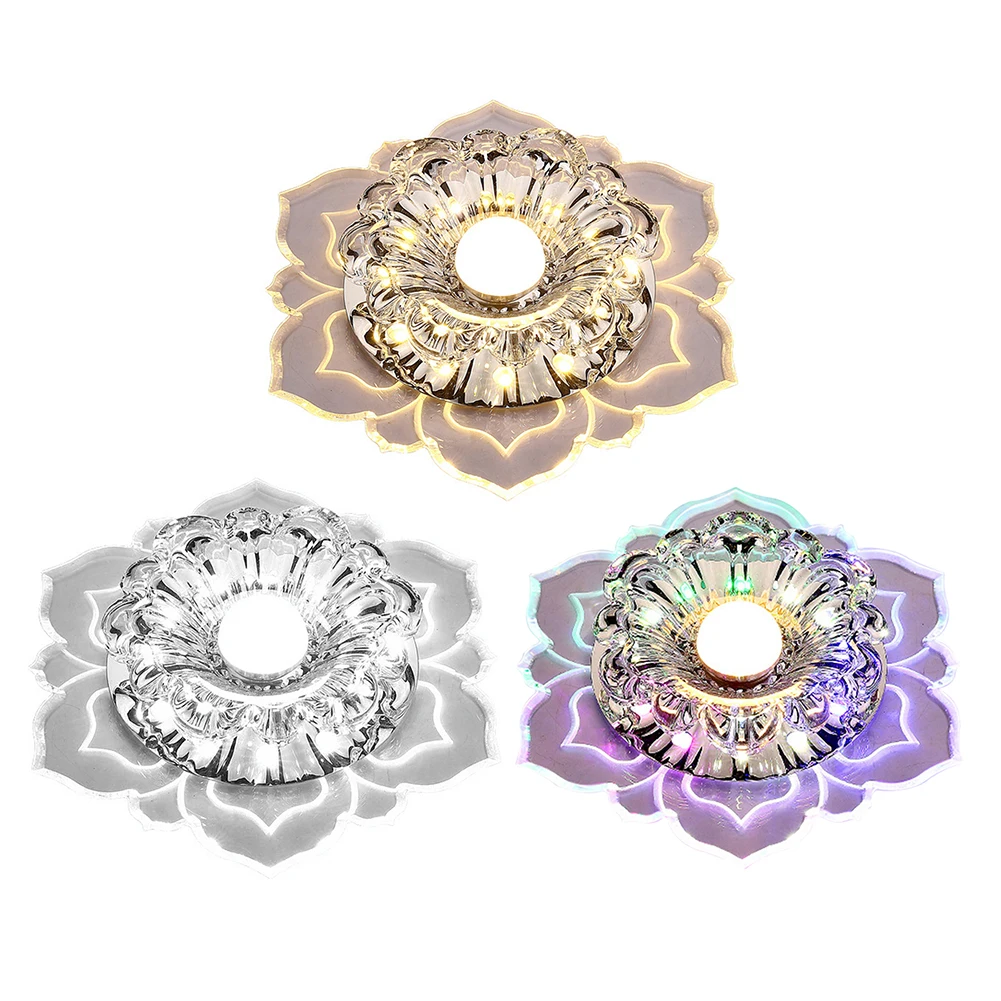

Modern colorful 9W LED crystal ceiling lamp chandelier corridor living room bedroom kitchen terrace lighting living room