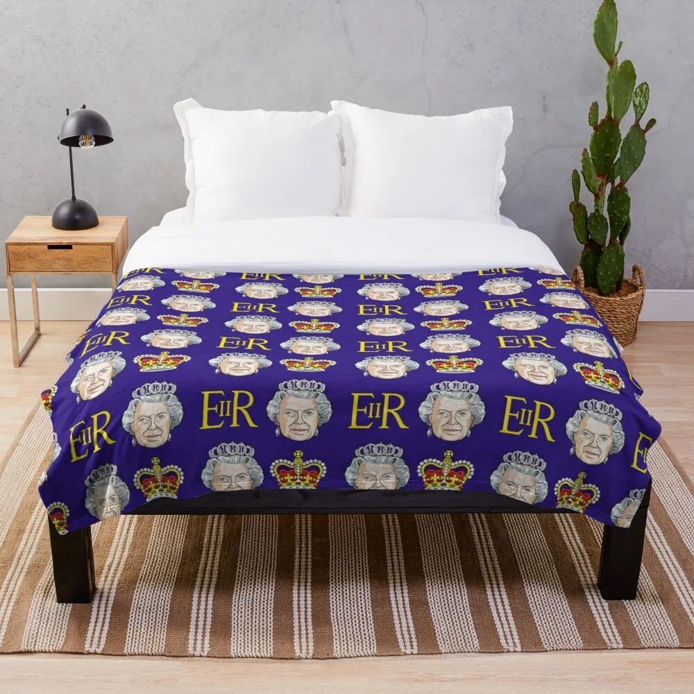 

Queen Elizabeth II Blanket Plush Velvet Warm Decoration Bed Home Throw Sofa Blankets Unisex Children Boys Gifts Adult NEW