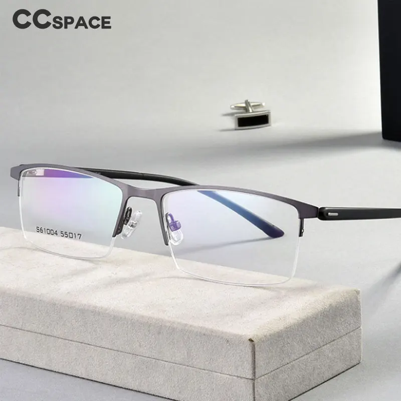 

49577 Half Frame Ultralight Business Metal Glasses Frame Men's Optical Fashion Computer Eyeglasses