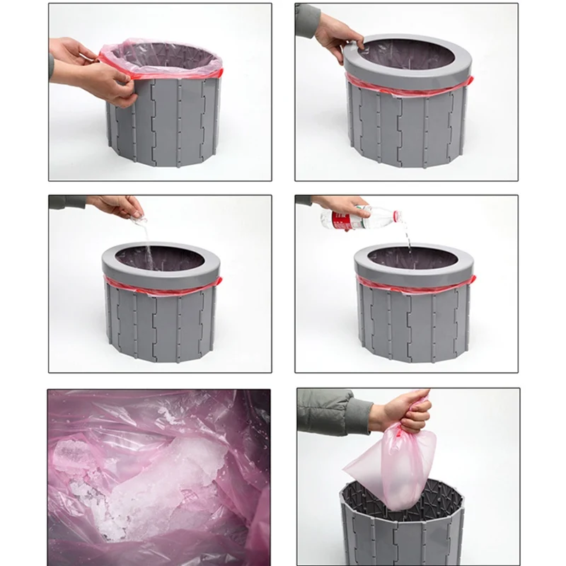 

Car Toilet Outdoor Mobile Emergency Travel Toilet Portable Toilet Commode Toilet Flusher Travel Camping Hiking Foldable Toilet