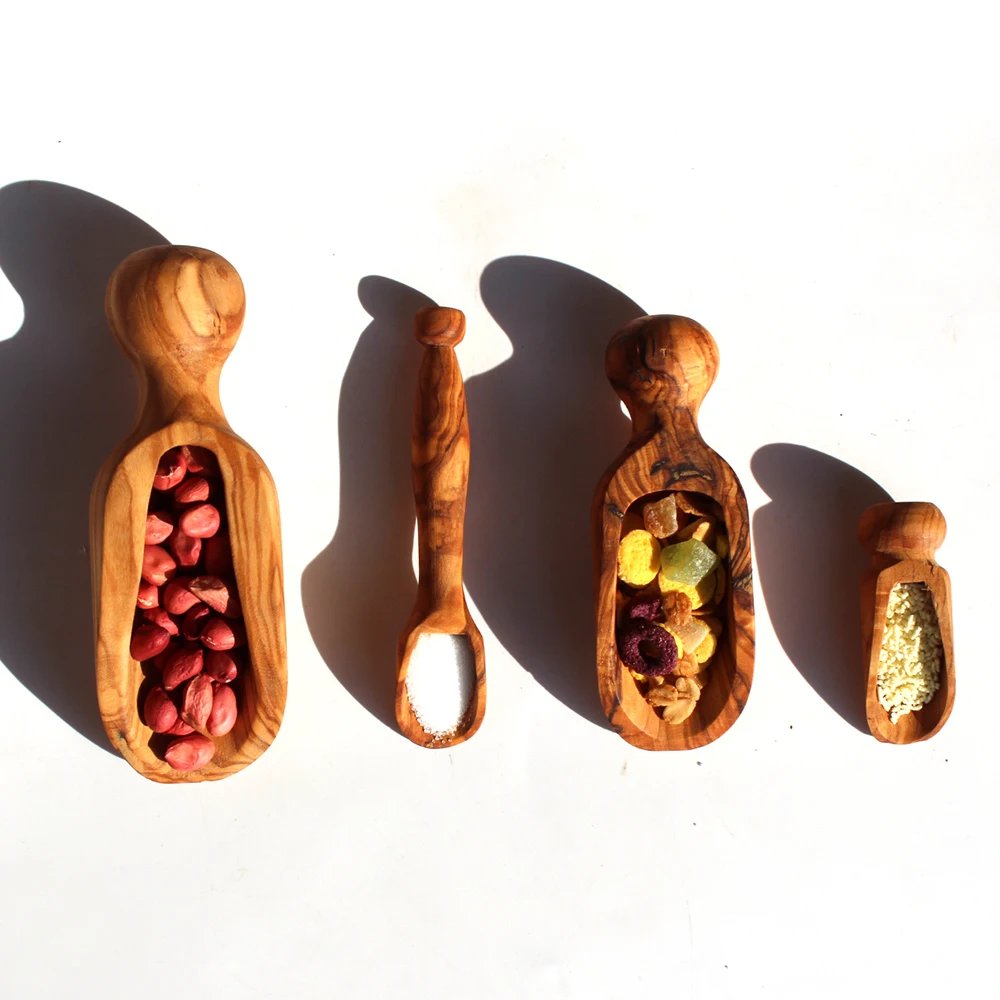 Совок из оливкового дерева/лопата соленая ложка ручной работы/сахарная 4 разных