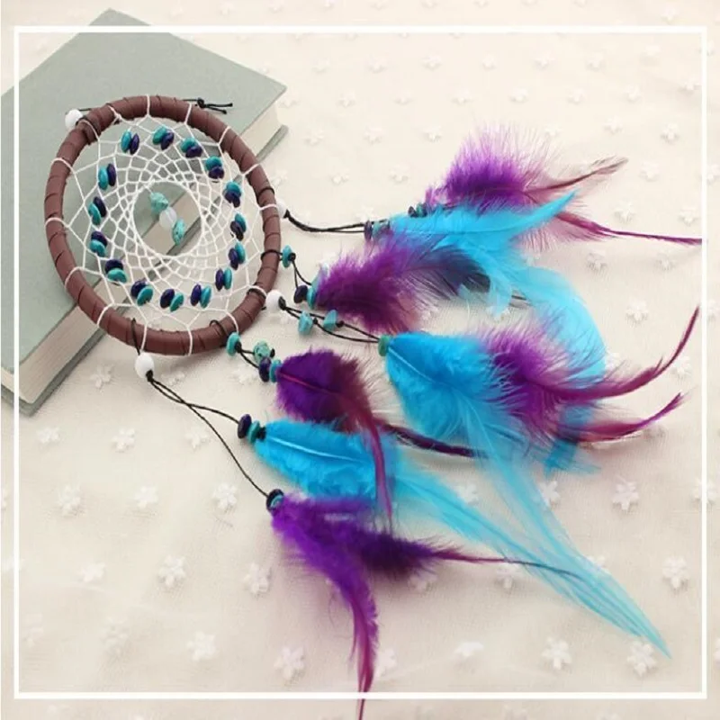 

Creative car accessories for girls mirrors turquoise pendants catcher dream catcher feather female interior decoration