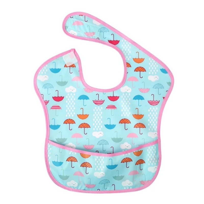Babero impermeable para beb&eacute;, delantal de alimentaci&oacute;n infantil, toalla de Saliva con estampado de dibujos animados, pa&ntilde;o para eructar-1