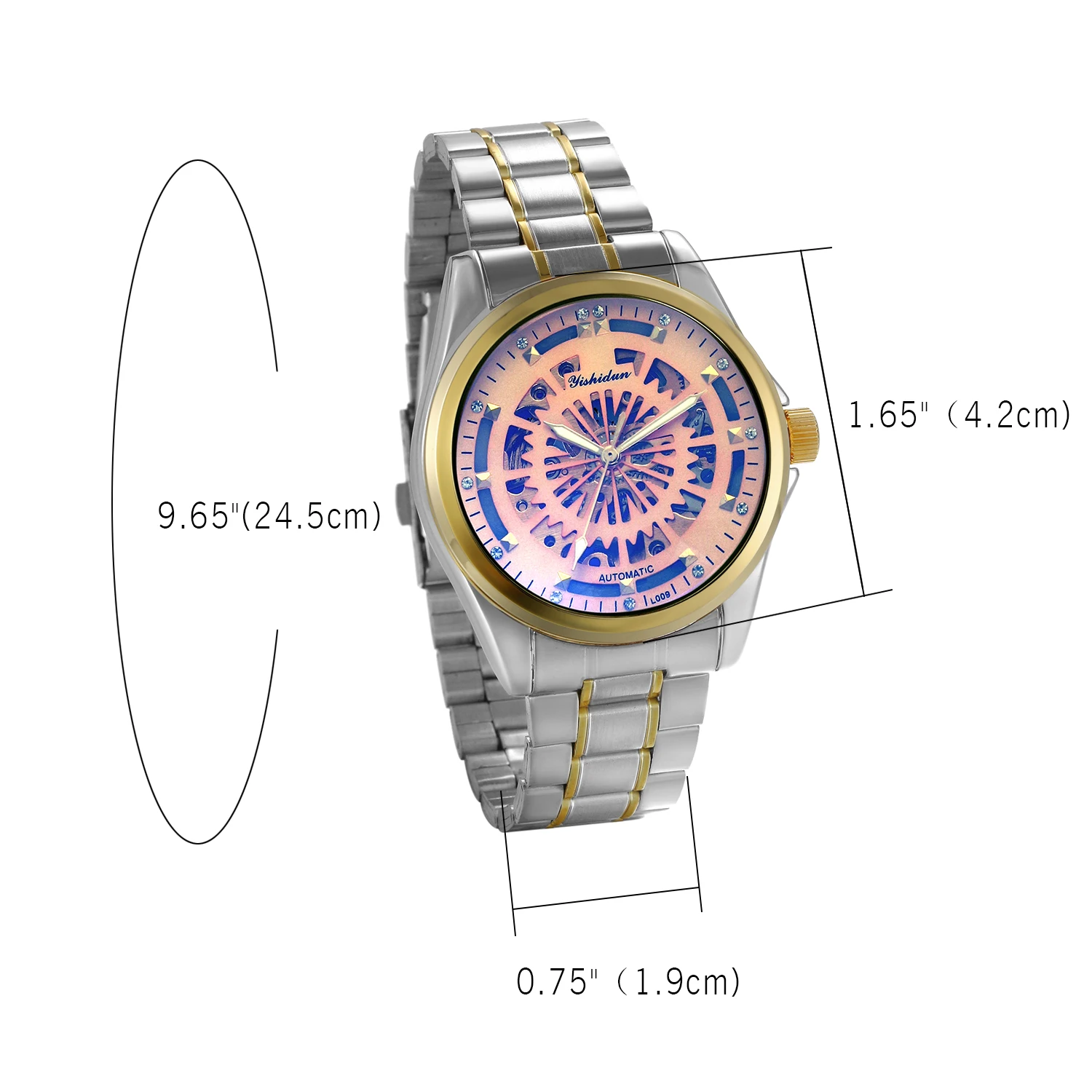 

2021 New Charm & Business Mechanical Wrist Watch Fashion Casual Bracelet Clasp Stainless Steel Smart Watch Men Montre Homme