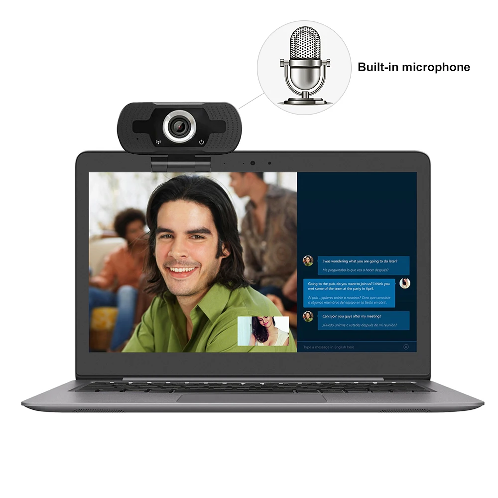 Мини веб камера HD USB Встроенный понижающий микрофон вращение на 360 градусов для