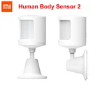 Датчик человеческого тела Xiaomi Mijia, датчик 2 с держателем, датчик движения тела, Интеллектуальная связь, работа с приложением Mijia для умного дома, 2021