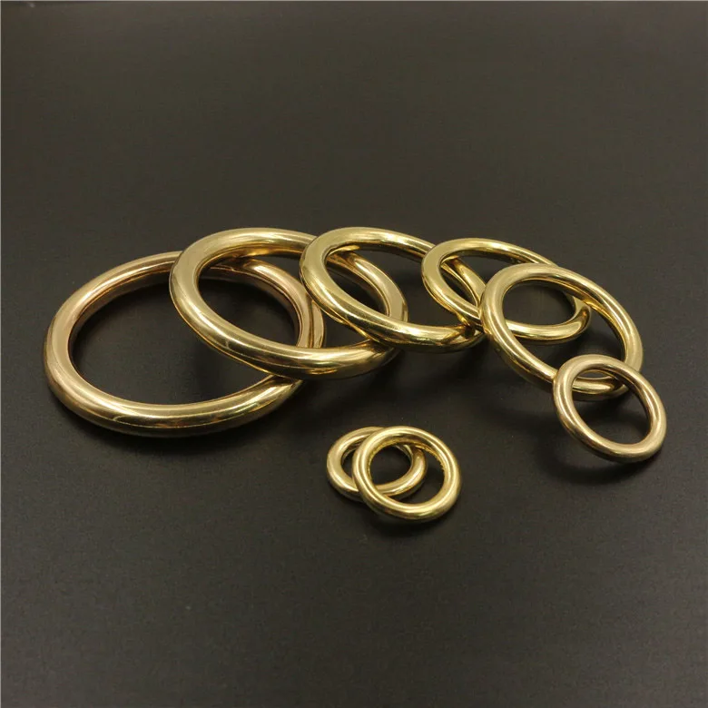 2 шт Твердая Сумка с декором из жёлтой меди ремень O Rings собачий ошейник