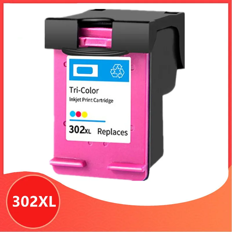 Цвет 302XL Восстановленный картридж для HP 302 XL чернильный с чернилами Deskjet 1110 1111 1112