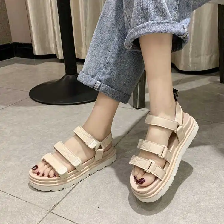 

2021 new Sandals women's fashion summer FAIRY DRESS soft girl flat bottom fashion simple lazy shoes