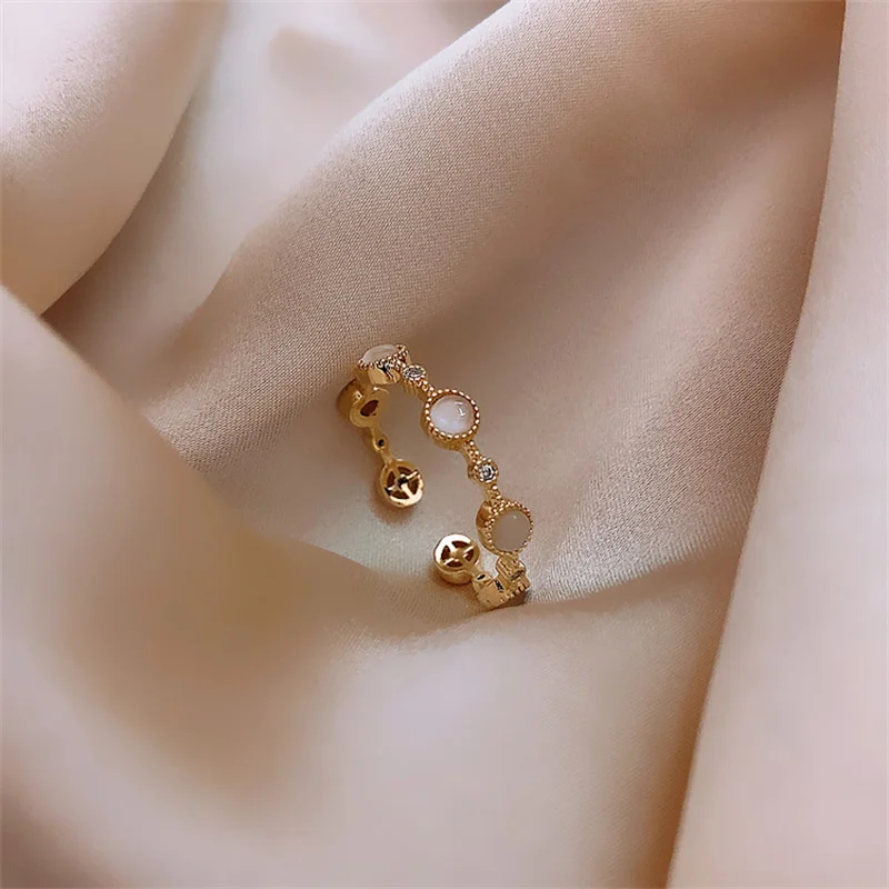 

New design small round ring Japanese light luxury fashion cold wind simple small plain ring index finger rings for women