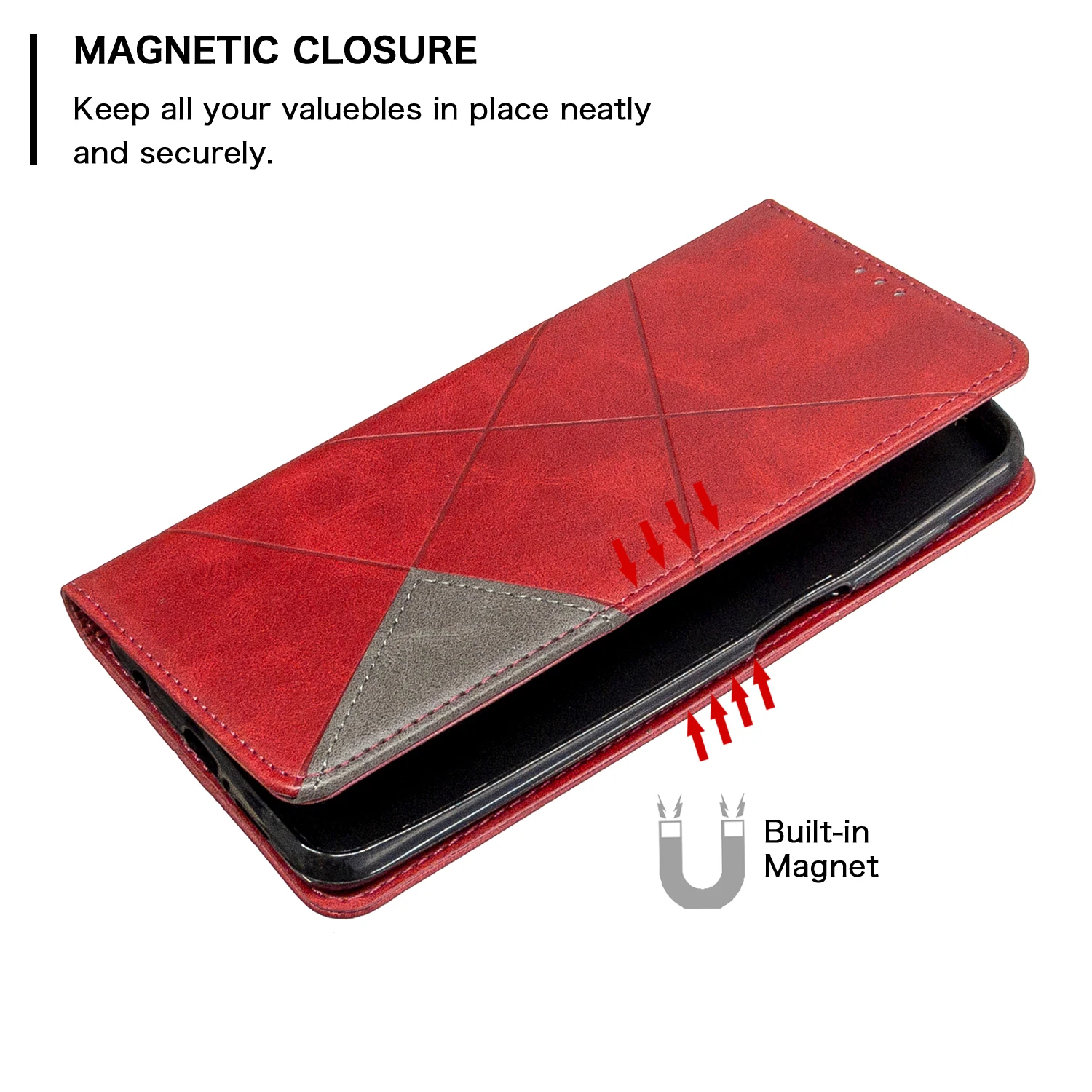 Магнитный кожаный чехол для телефона Xiaomi Redmi Note9Pro Note 9S 9Pro Max чехол-бумажник из