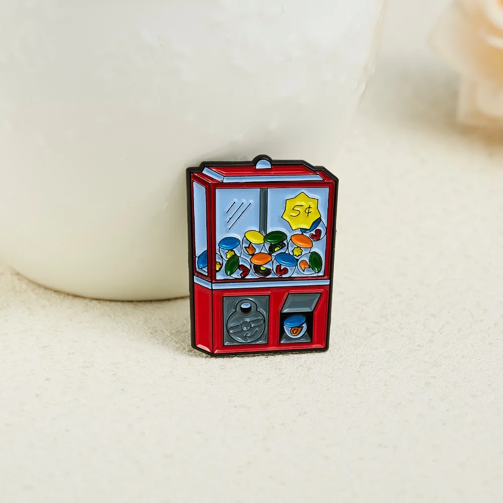 Панк фильм билетов Эмаль Булавка сладкие конфеты торговый автомат милый металлический самолет билетов мультфильм милые Броши с изображением камеры чемодан значок